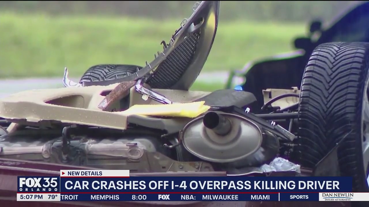 91-year-old man killed after car flips over overpass