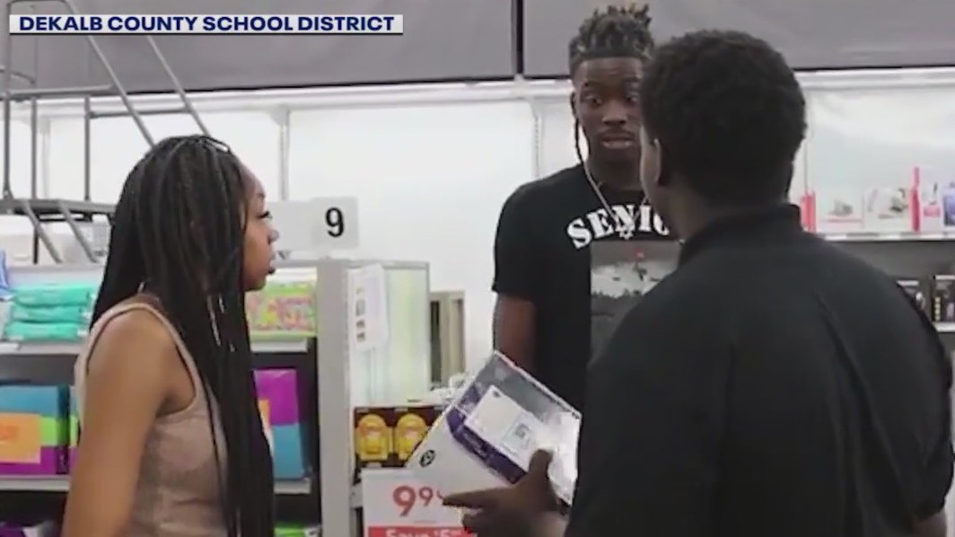 Students surprised with Staples shopping spree