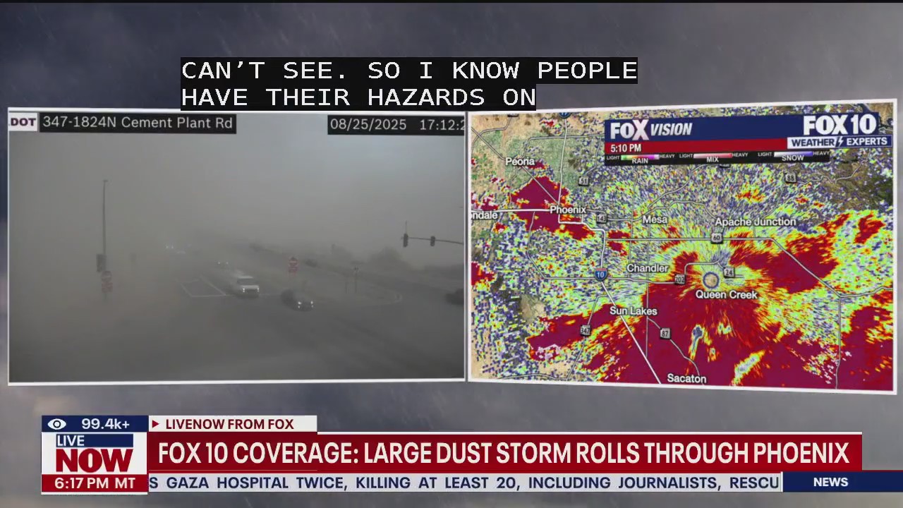 Dangerous dust storm rolls through Phoenix, AZ