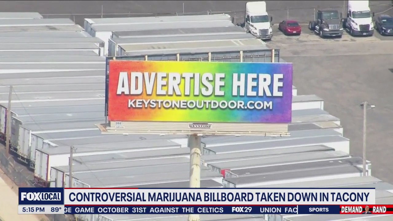 Controversial marijuana billboard removed in Tacony