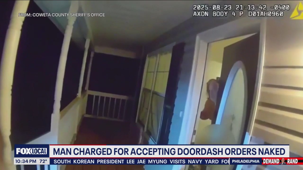 Man arrested for accepting DoorDash order naked