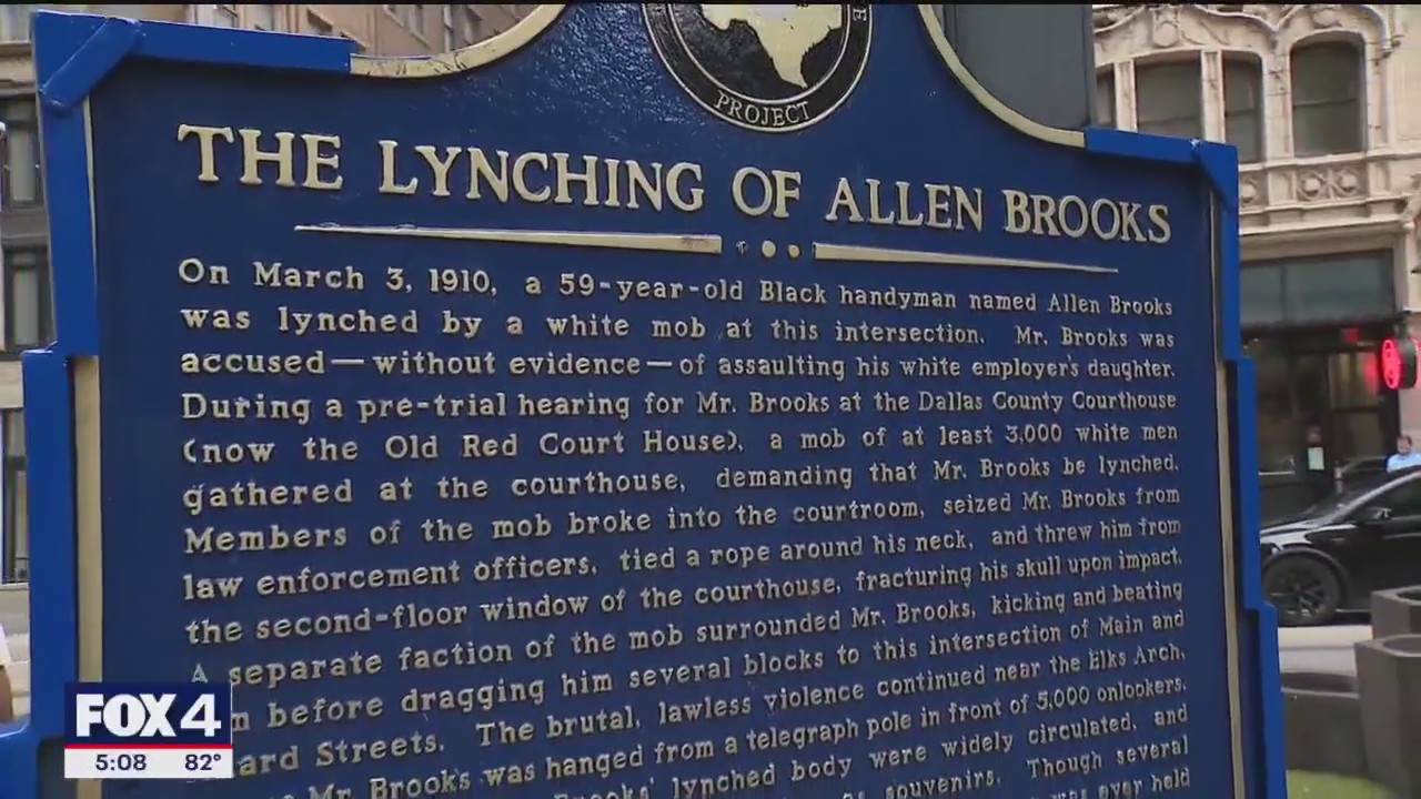 Dallas lynching site of Allen Brooks restored