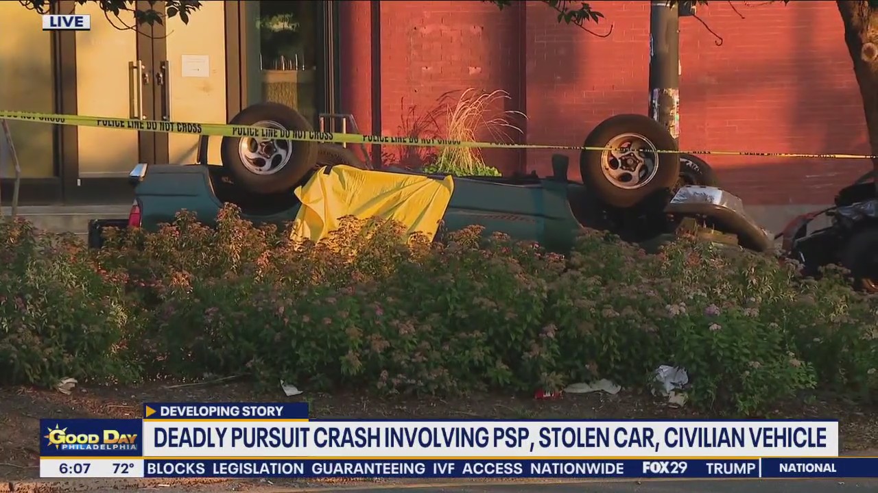 Stolen vehicle pursuit ends with deadly crash in Old City