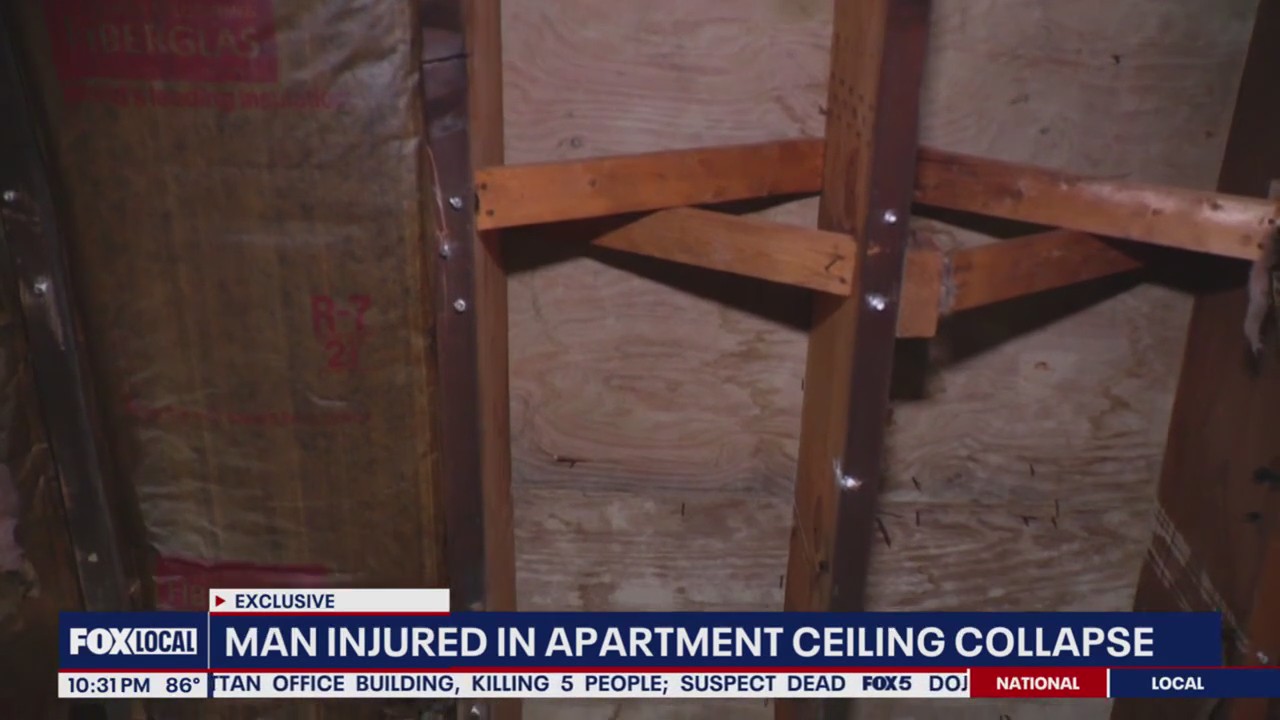 Man injured after ceiling collapses in Prince George's County apartment
