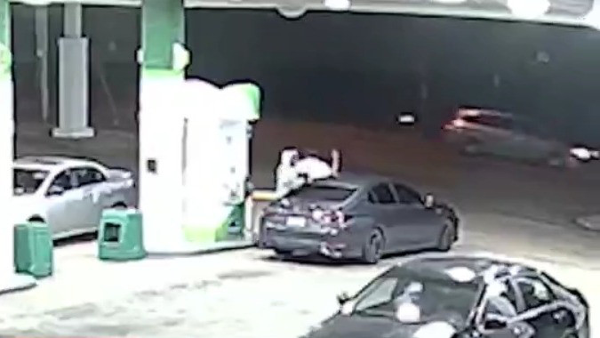 Search for suspect in gas station armed robbery