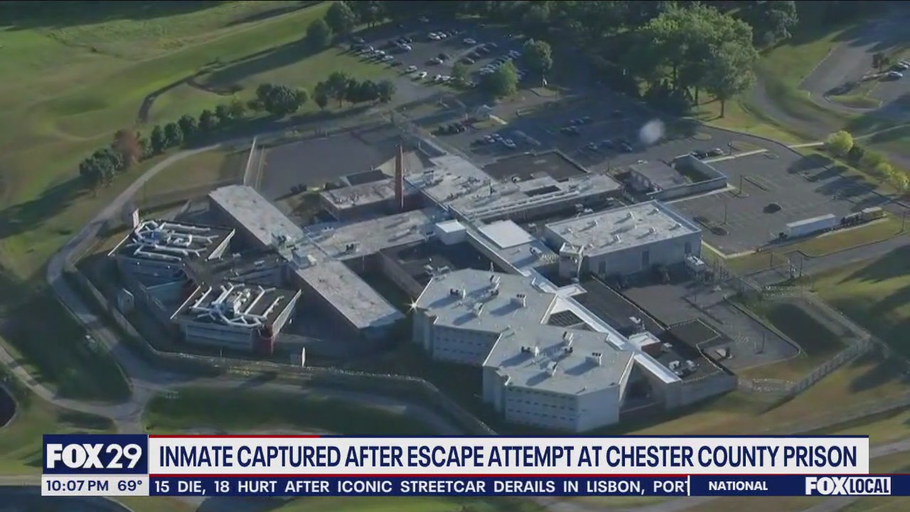 Inmate captured after escape attempt at Chester County Prison