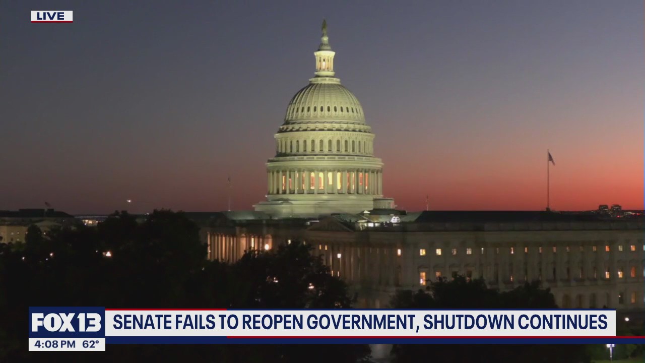 Finger-pointing continues as Senate vote fails to end government shutdown
