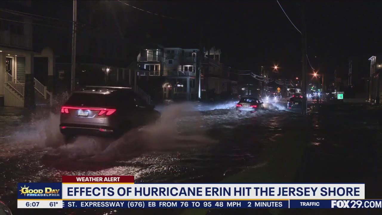 Los efectos del huracán Erin golpean la costa de Jersey | Buen día Filadelfia