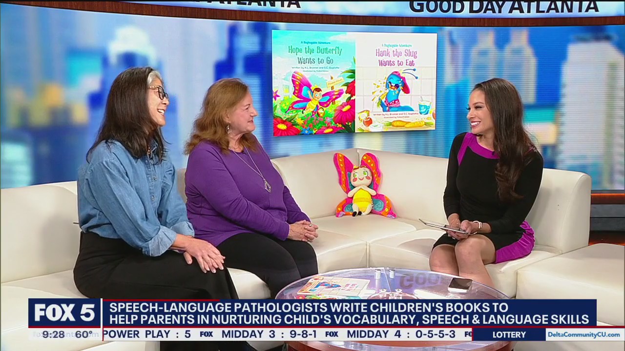 Local speech pathologists Sharilyn Gugliotta and Kathy Brunner