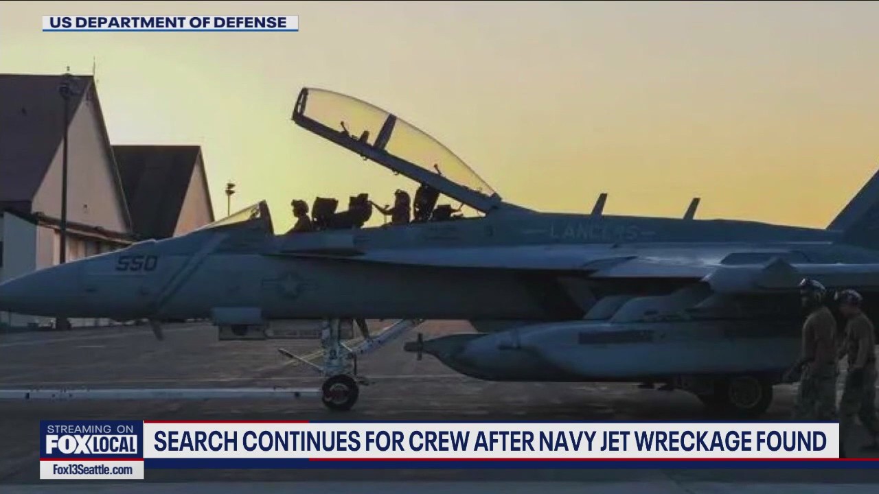 Crew of crashed Navy jet remains missing