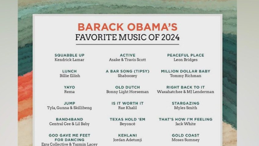 Barack Obama releases list of favorite music
