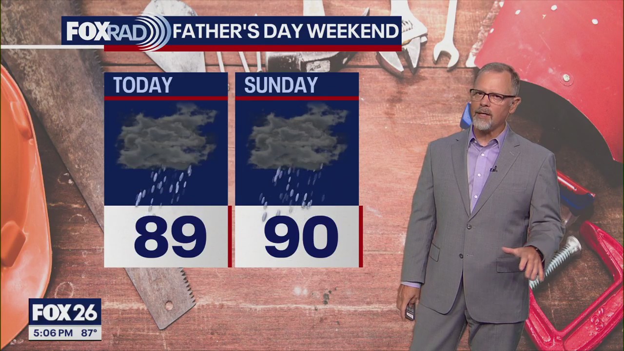 Houston weather: Muggy, rainy for Father's Day