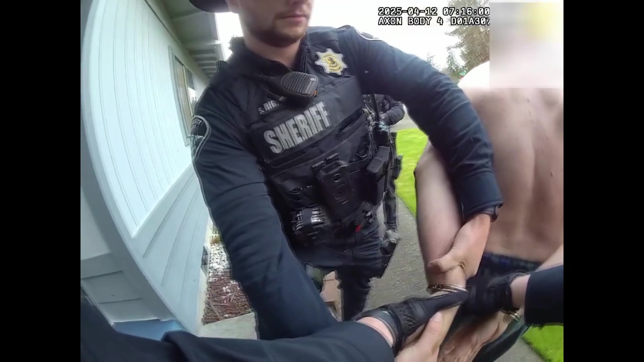 RAW: Bodycam of child sex assault suspect in Spanaway