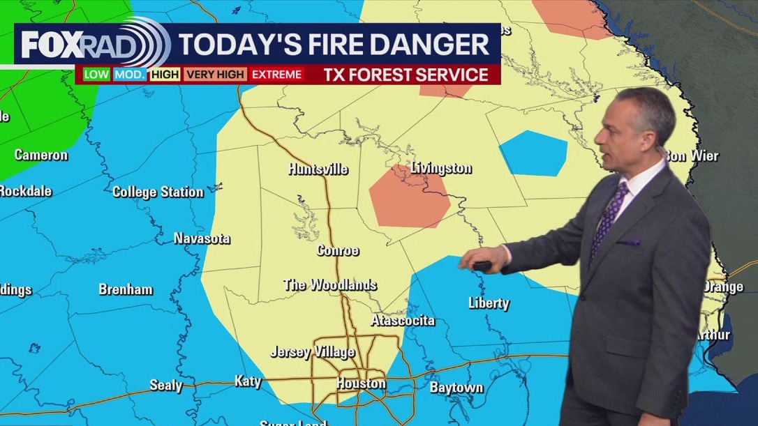 Houston weather: Dry air Tuesday, fire risk areas