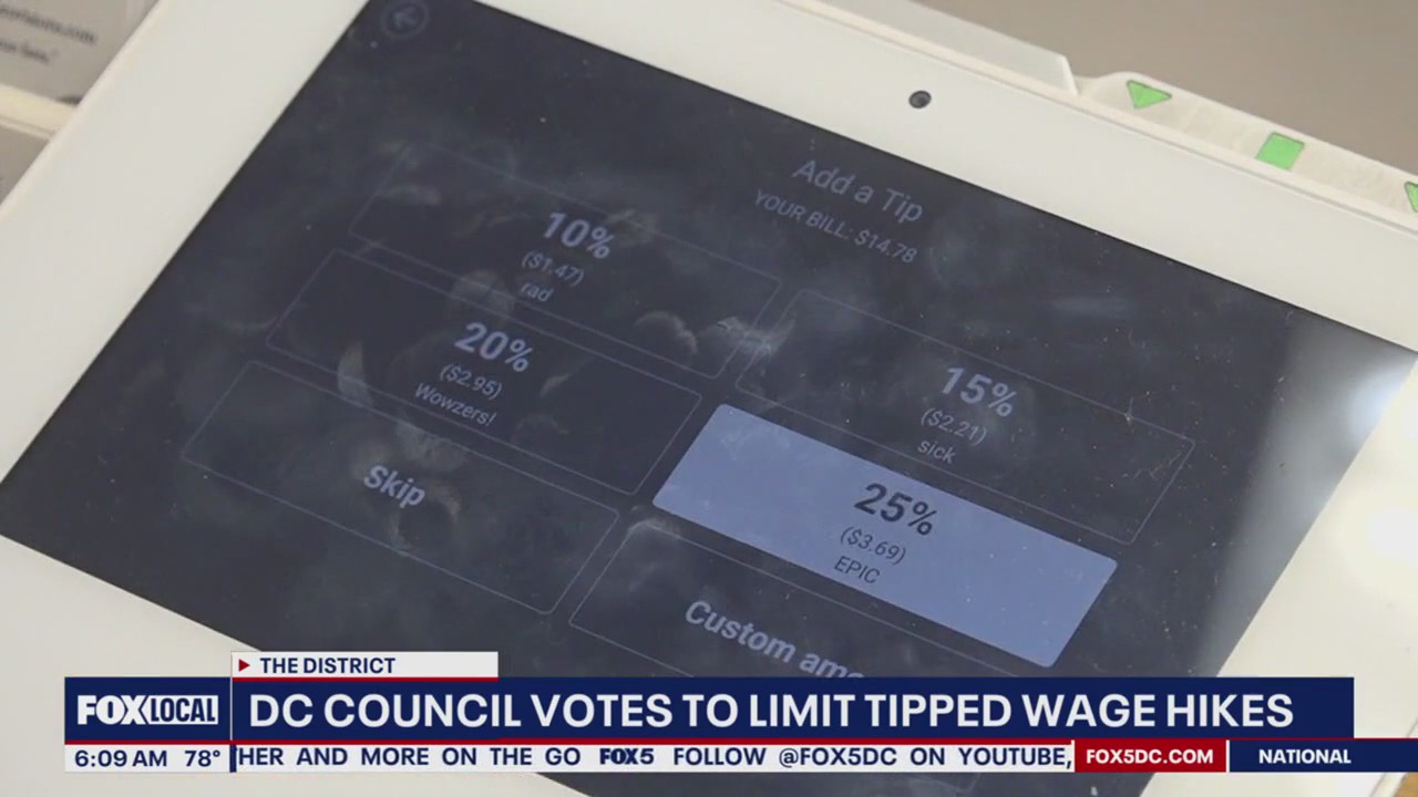 DC Council votes to limit tipped wage hikes