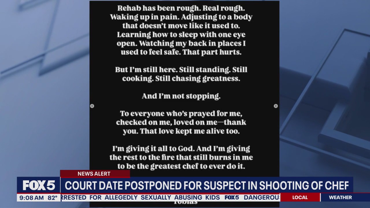 Court hearing postponed in shooting of celebrity chef
