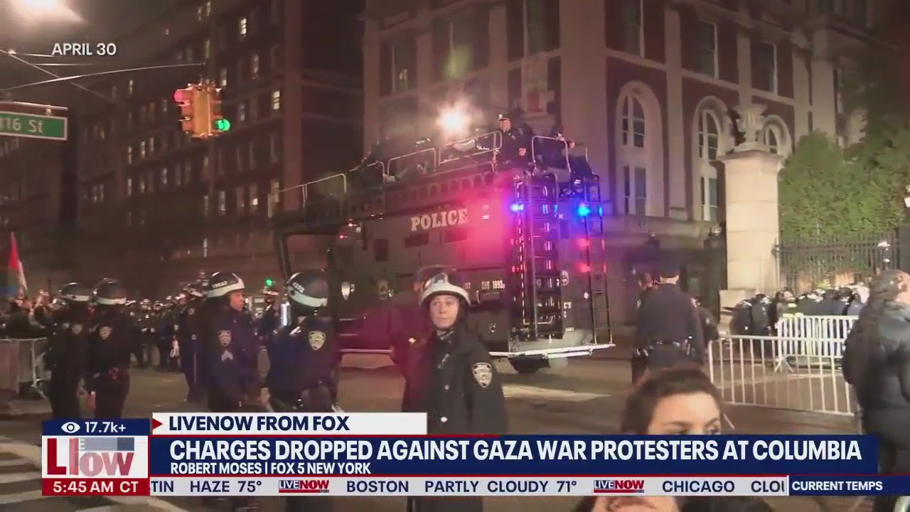 Charges dropped against war protesters at Columbia