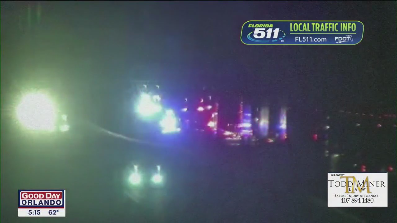 Car fire shuts down NB Florida Turnpike in Osceola County