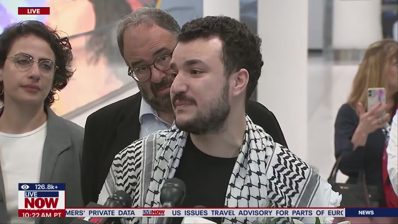 Activist Mahmoud Khalil returns home after release