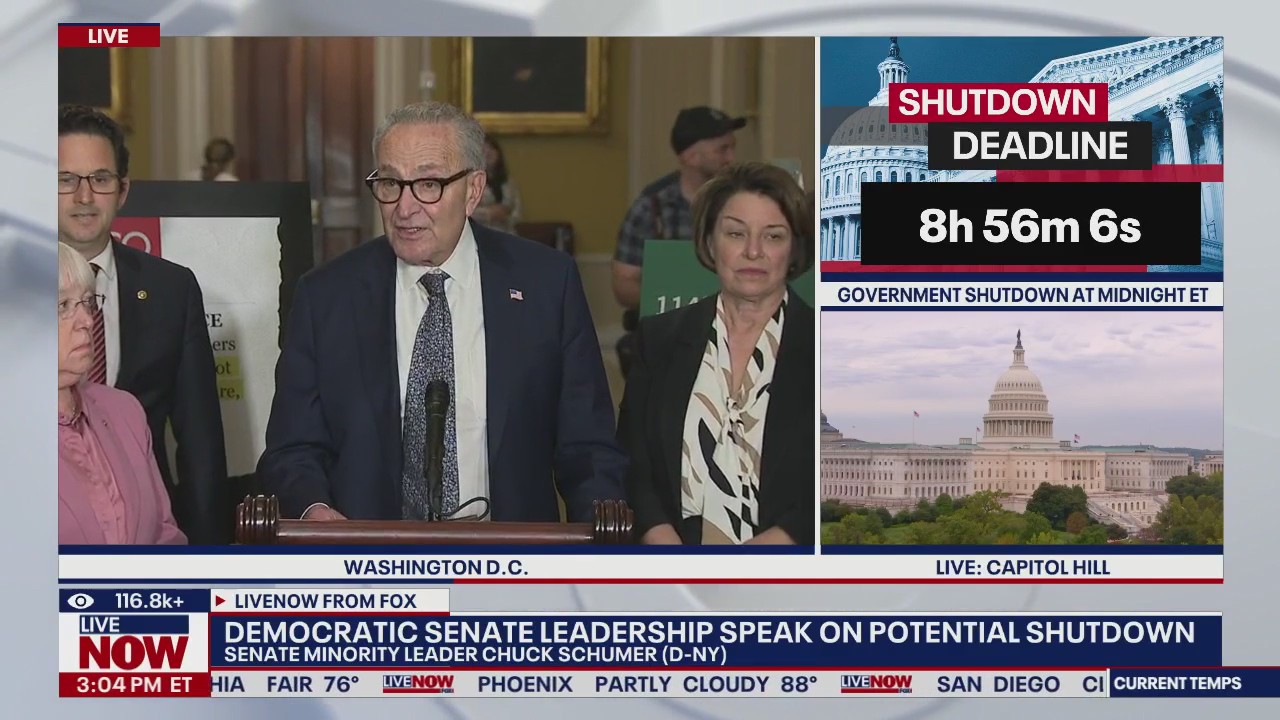 Democratic leaders speak on shutdown, healthcare costs