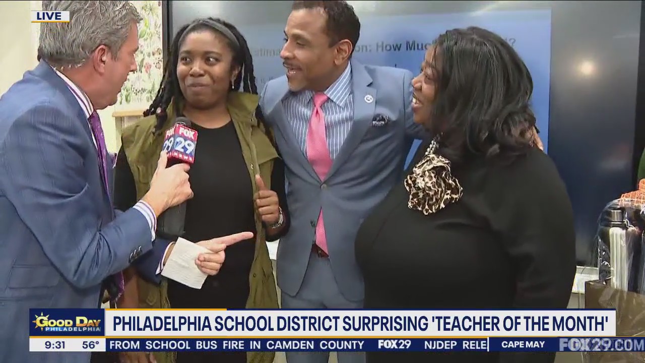 Teacher Of The Month Surprise At Mary McLeod Bethune School
