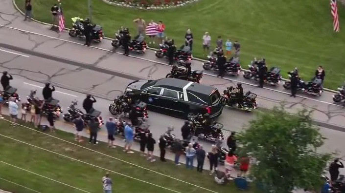 Full procession for Officer Corder