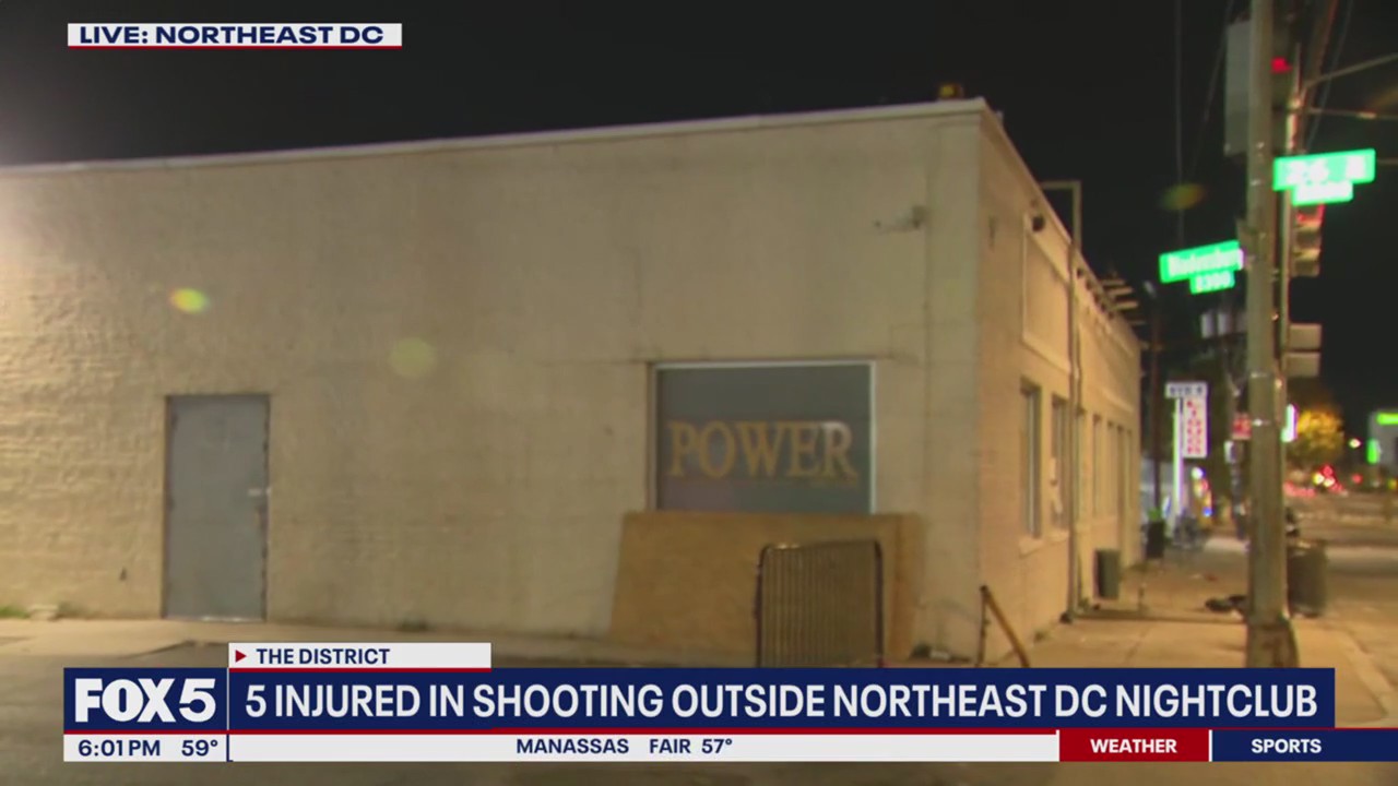 5 people shot outside Northeast DC nightclub