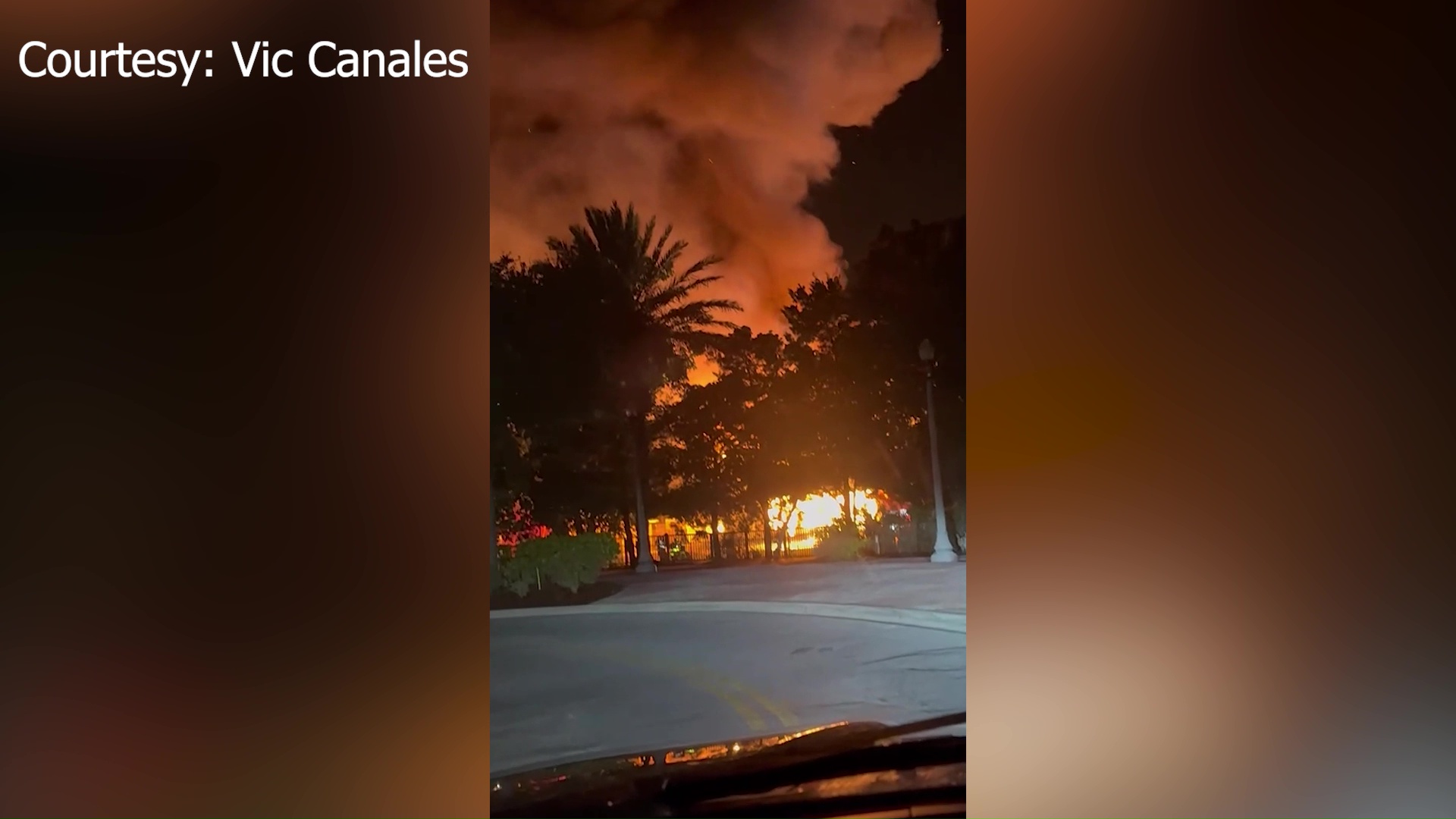 Large fire burns in Haines City