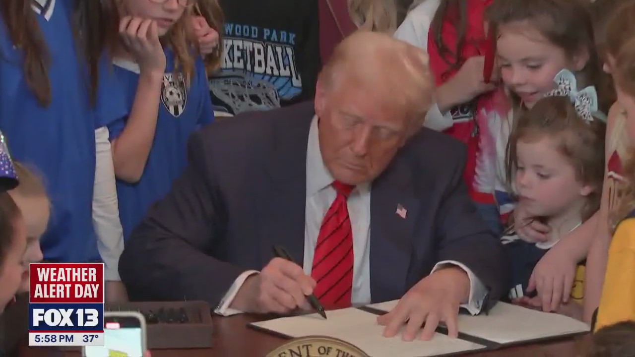 Trump bans transgender athletes from girls and women's sports