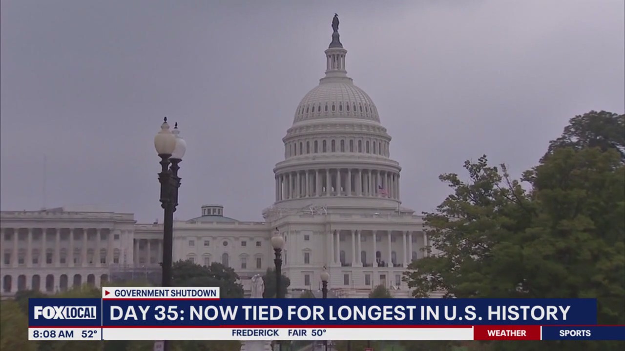 Government Shutdown: Day 35 ties record for longest in US history