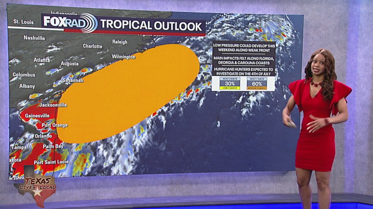 Viendo la cuenca del Atlántico cerca de Florida para un posible desarrollo