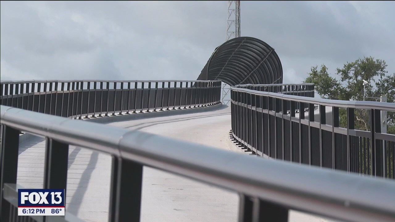 Legacy Trail bridge over Clark Road opens