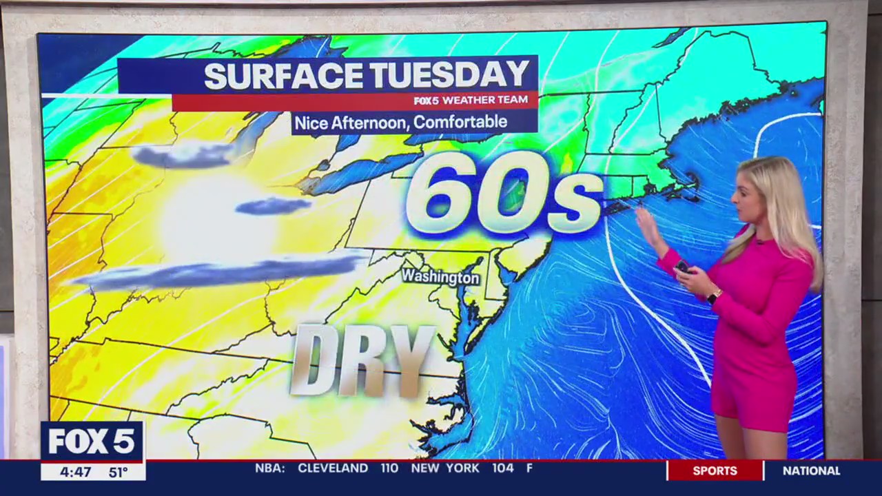 FOX 5 Weather forecast for Tuesday, October 29
