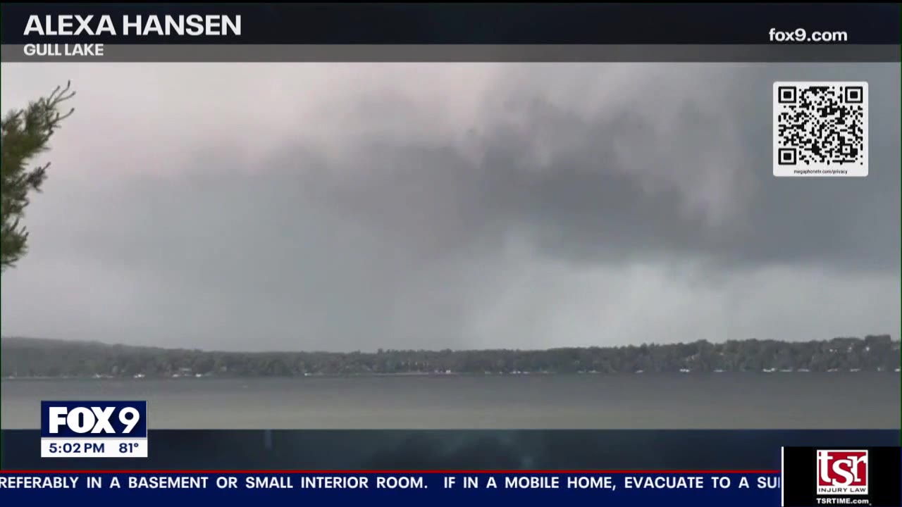Tornado Warning near Brainerd, Nisswa
