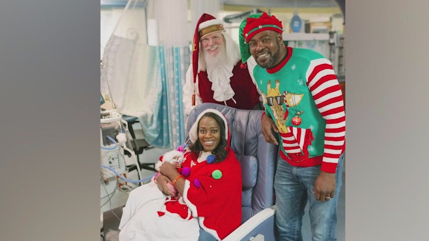 Santa visits babies in NICU