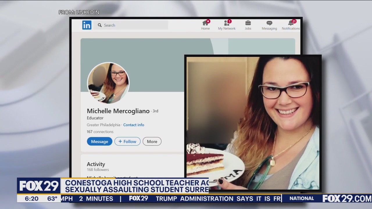 Chester County teacher accused of student sex assault surrenders, released on bail