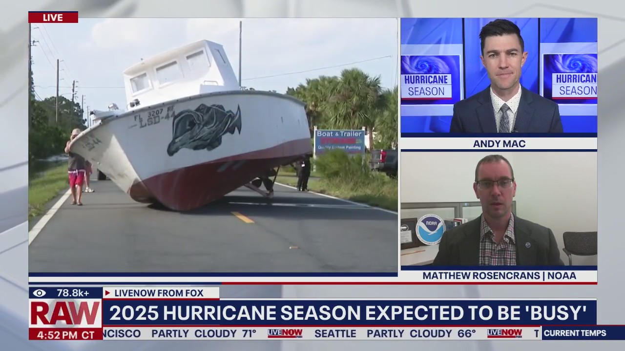 NOAA releases outlook for 2025 hurricane season
