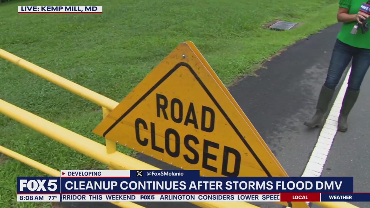 Cleanup continues after flash floods slam DC region