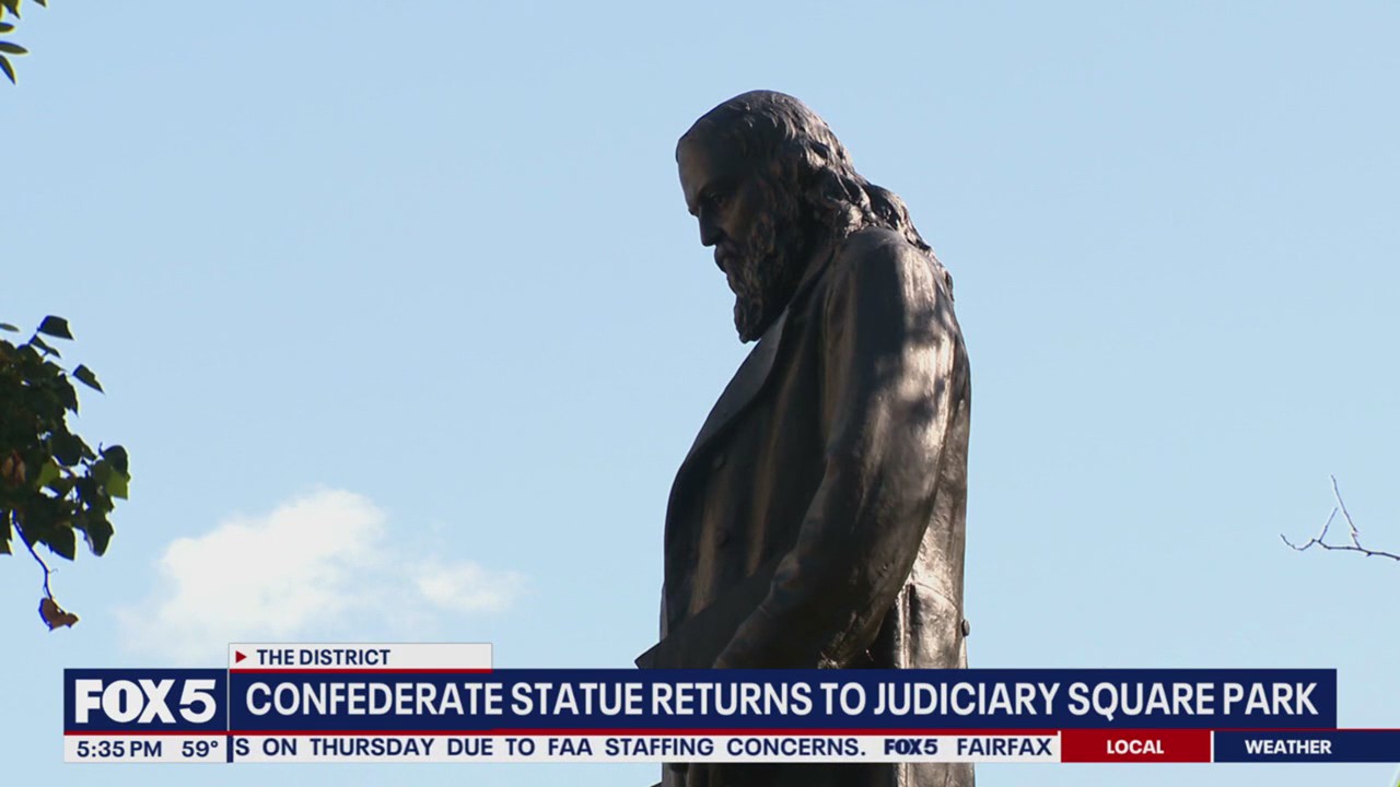 Statue of Confederate soldier returns to Judiciary Square