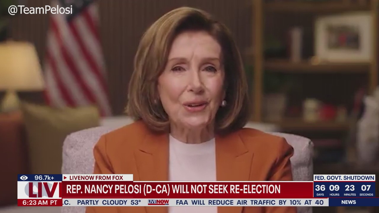 Rep. Nancy Pelosi announces retirement