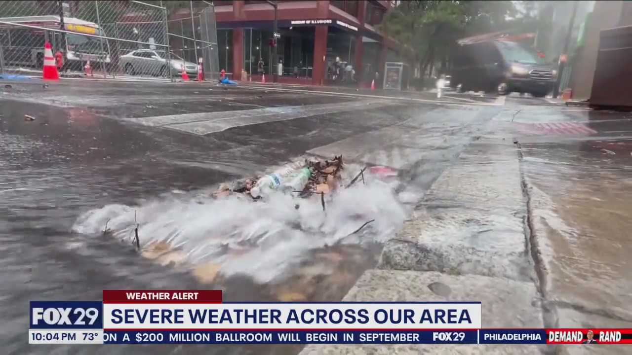 Severe weather across Philly, NJ area Thursday