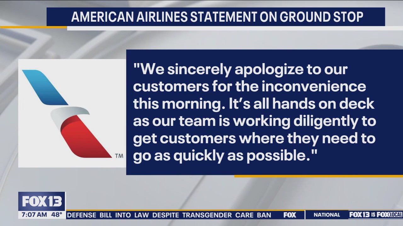 American Airlines statement on Christmas Eve ground stop