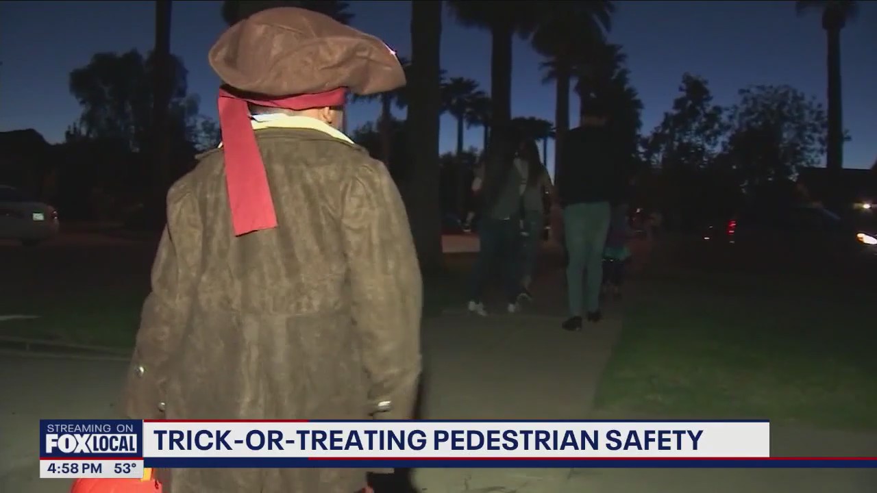Trick-or-treating pedestrian safety