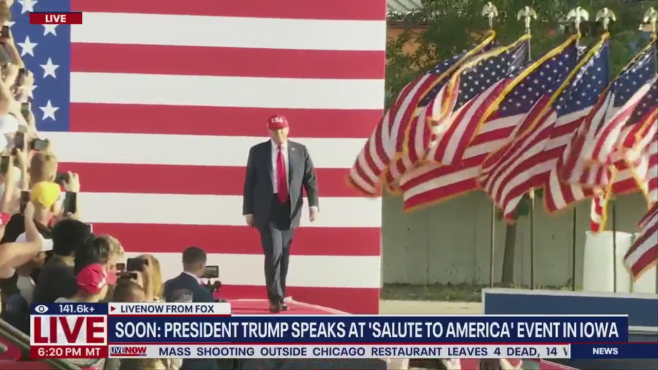 Trump delivers ‘Salute to America’ speech in Iowa