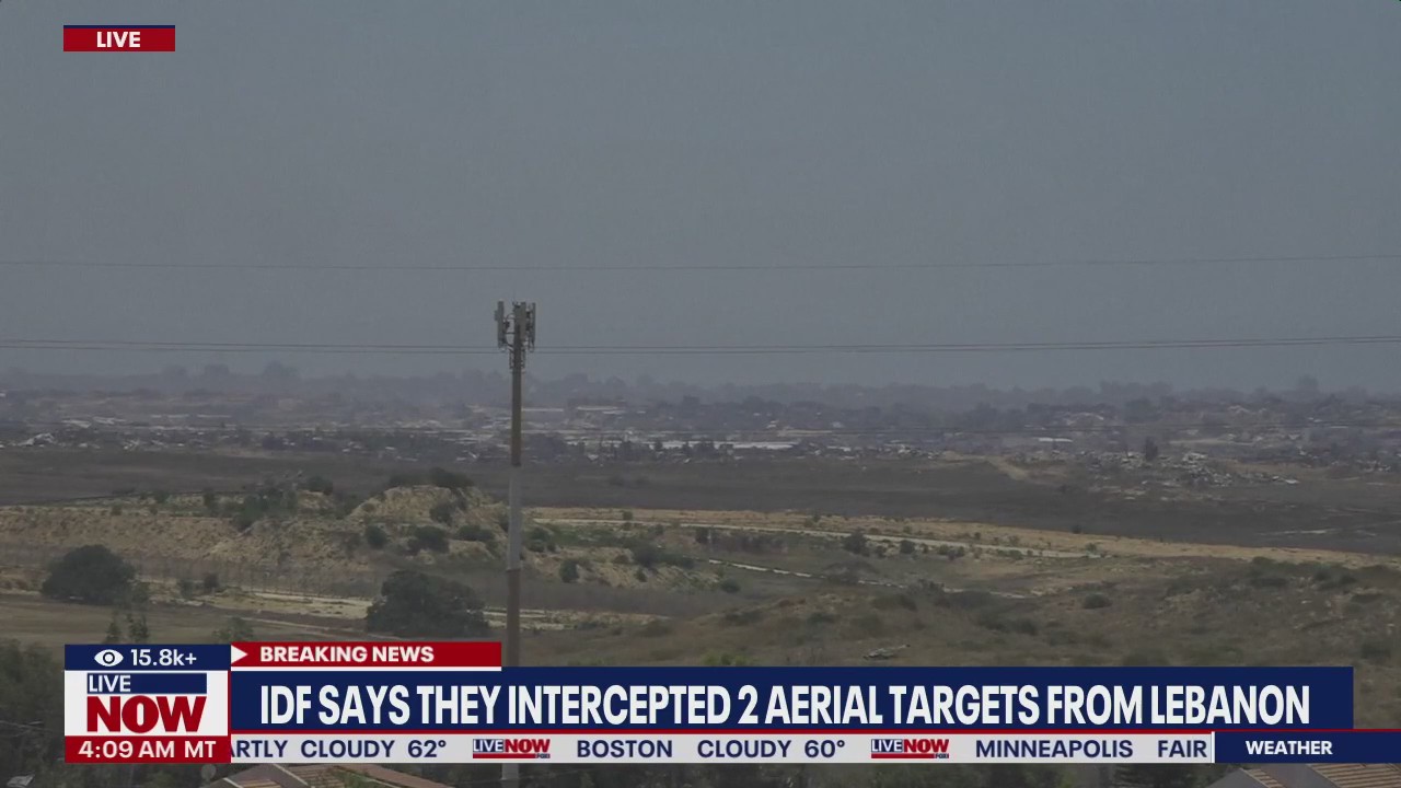 IDF says they intercepted aerial targets from Lebanon