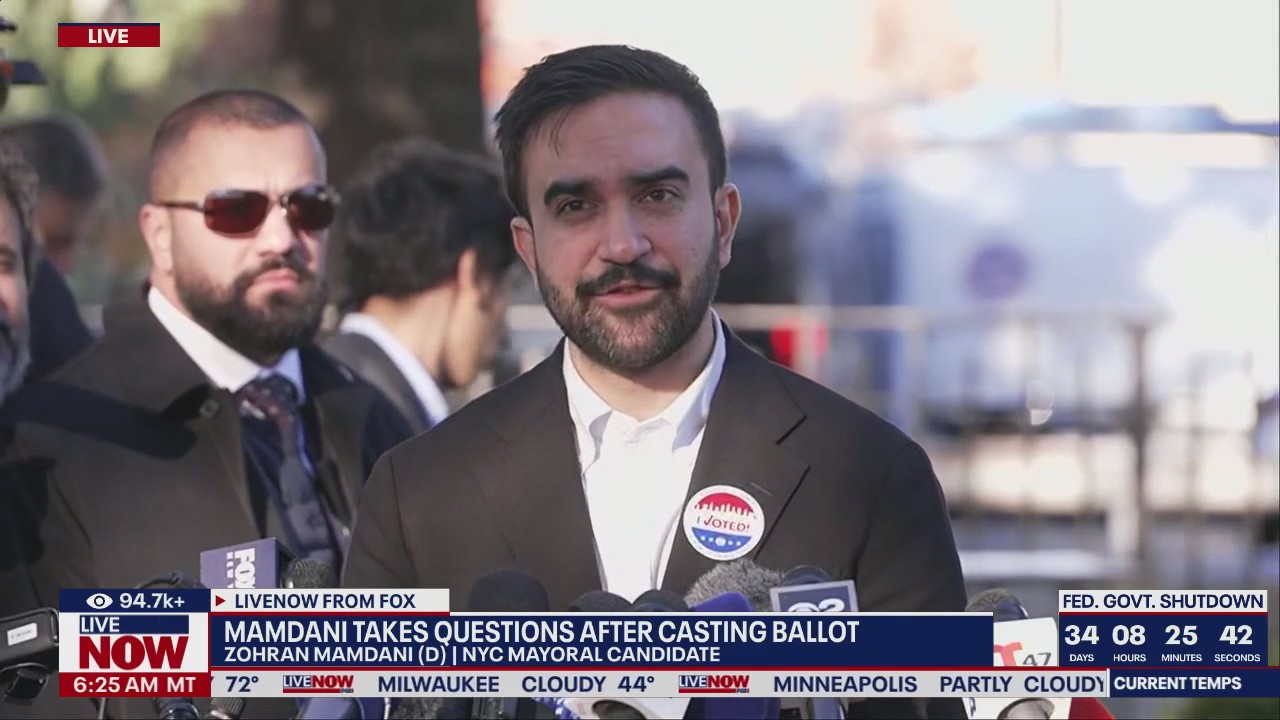 NYC mayor race: Zohran Mamdani on election day