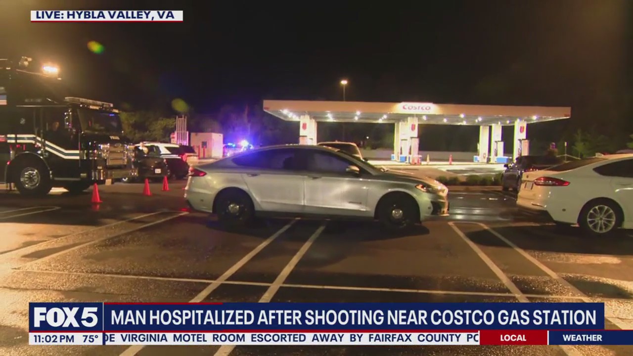 Man hospitalized following shooting near Costco gas station