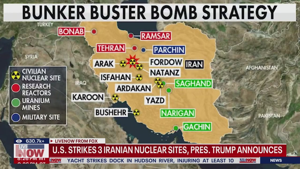 BREAKING: B2 bombers drop 'bunker buster bombs'