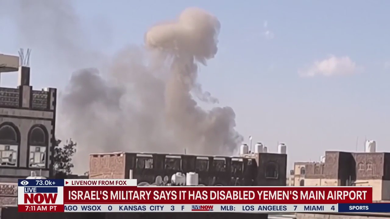 Israel's military says it disabled Yemen's main airport