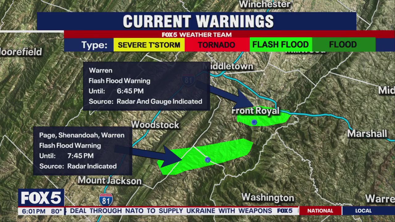 Flash flood, thunderstorm warnings issued across DMV